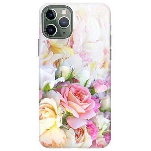 фото Cиликоновый прозрачный чехол artcolor для apple iphone 11 pro с принтом "нежные розы" re:pa