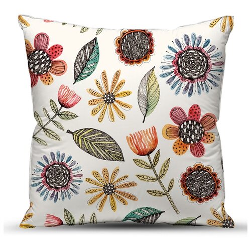 фото Подушка декоративная из габардина с фотопечатью традиция, 4223, цветы, 40x40