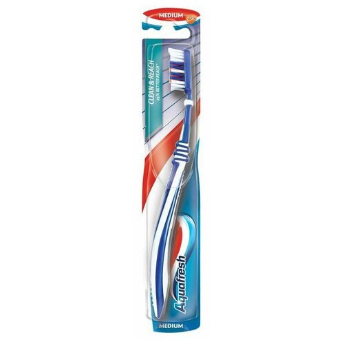 Aquafresh Зубная щетка Clean & Reach средняя aquafresh зубная щетка средняя