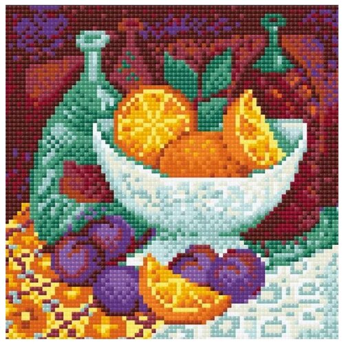 фото Апельсины набор для выкладывания стразами 20х20 риолис ам0034