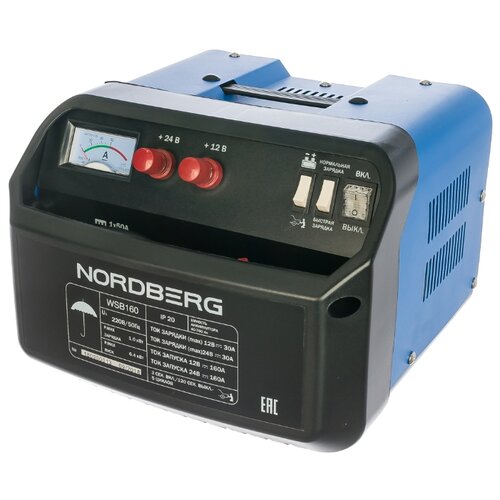 фото Пуско-зарядное устройство nordberg wsb160 черный/синий