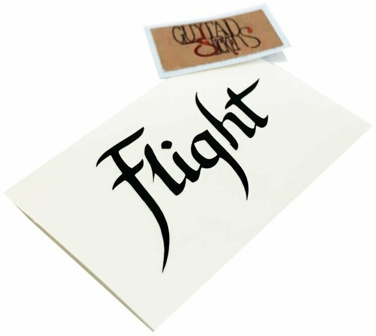 Виниловая наклейка на гриф гитары "Flight"
