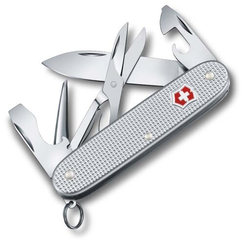 фото Нож перочинный victorinox "pioneer x", 9 функций, алюминиевая рукоять, серебристый