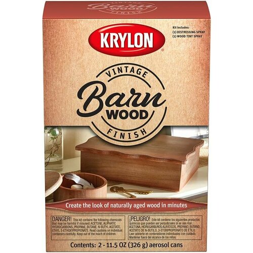 Декоративная пропитка для дерева KRYLON Craft Barn Wood Kit, Amber/янтарь, 2*326гр