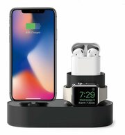 Док-станция Elago 3-in-1 Charging Hub для устройств Apple, Black (EST-TRIO-BK)