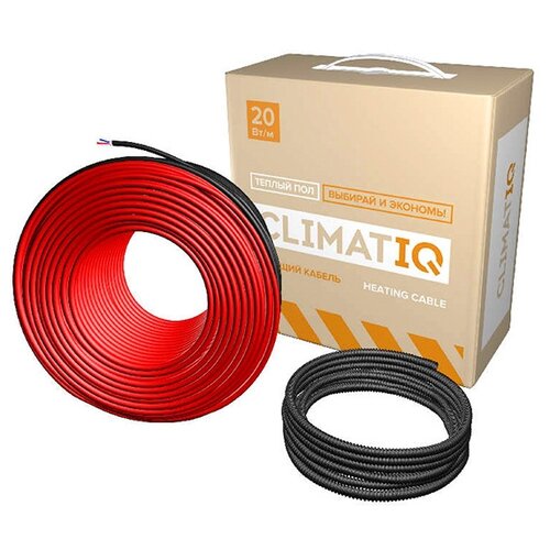 Греющий кабель, CLIMATIQ, CABLE 15м, 2 м2, длина кабеля 15 м греющий кабель climatiq cable 15м 2 м2 длина кабеля 15 м