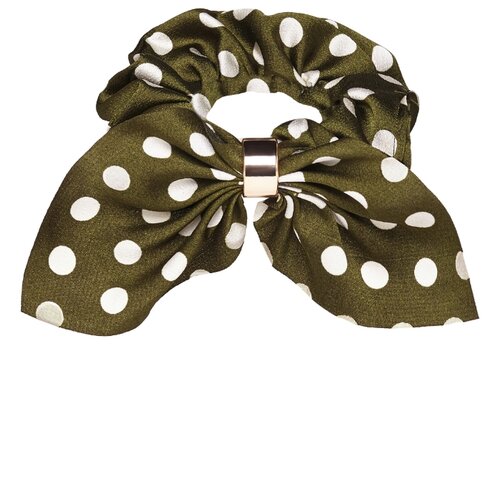 фото Резинка для волос "руан" nothing shop (травяной зеленый; белый; светло-золотистый)