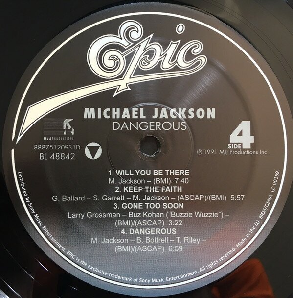 Michael Jackson Michael Jackson - Dangerous (2 LP) Sony Music - фото №5