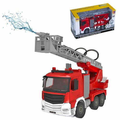 Пожарная машина 1:20 (свет, звук) Double Eagle E227-003 машинка инерционная abtoys пожарная машина с белой лестницей со звуковыми и световыми эффектами 1 20