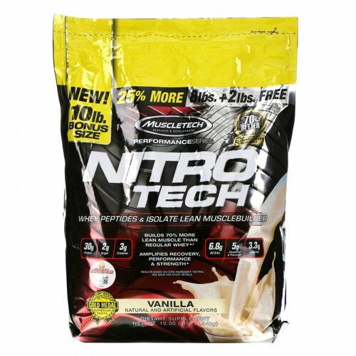 MuscleTech, Performance Series, Nitro Tech, сывороточные пептиды и ...