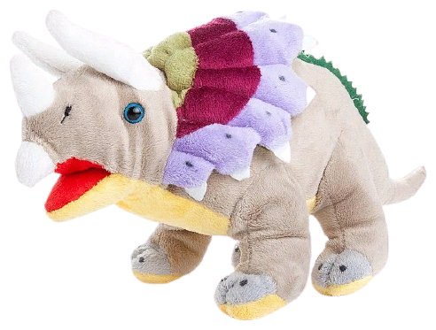 Мягкая игрушка ABtoys Dino World Динозавр Трицераптор, 36 см