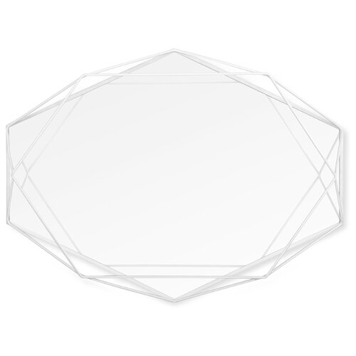 фото Зеркало декоративное prisma белое umbra