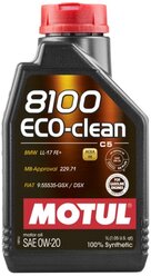 Синтетическое моторное масло Motul 8100 Eco-clean 0W20, 1 л