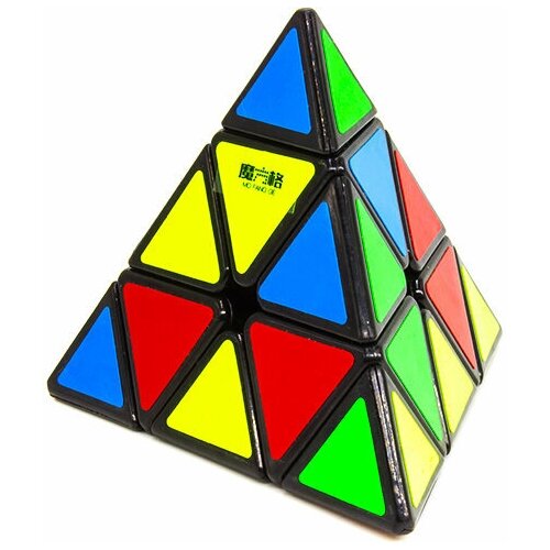 пирамидка qiyi mofangge x man bell pyraminx v2 magnetic черный Пирамидка Рубика QiYi MoFangGe Pyraminx / Головоломка для подарка / Черный пластик