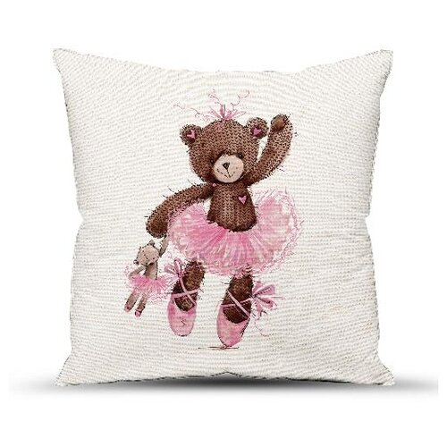 фото "подушка декоративная с фотопечатью тк традиция, 4052, медвежонок, 40x40"