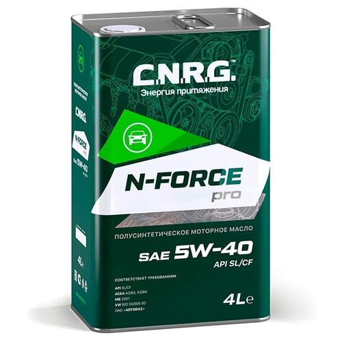 фото Полусинтетическое моторное масло c.n.r.g. n-force pro 5w-40 sl/cf 4 л