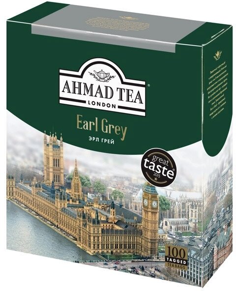 Ahmad Earl Grey Чай Ахмад черный с бергамотом Эрл Грей в пакетиках (200 г) 100 пакетиков