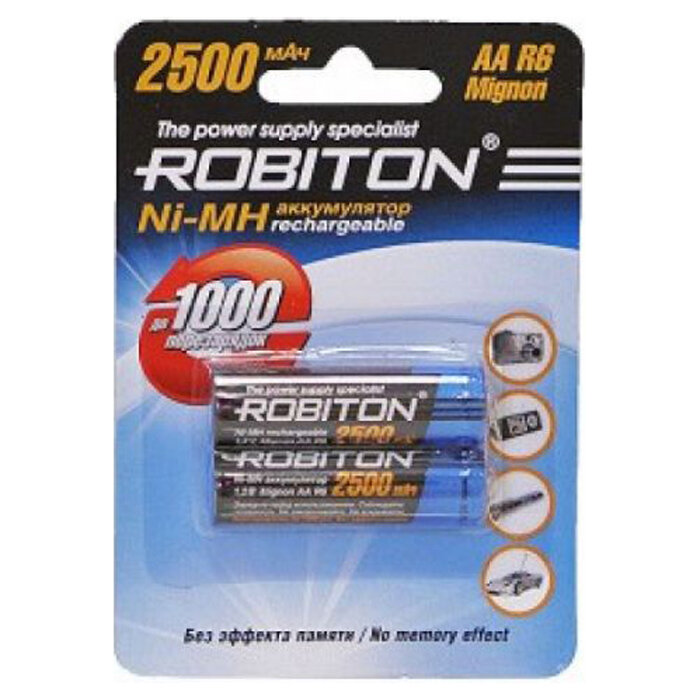 Аккумулятор ROBITON 2500MHAA-2 BL2