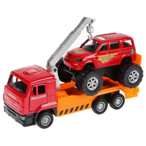 фото Набор машин технопарк sb-17-24-o-wb красный/оранжевый