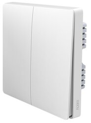 Выключатель 2х1-полюсный Aqara Wall Switch (No Neutral, Double Rocker), белый