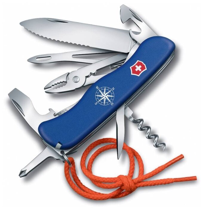 Нож перочинный Victorinox SKIPPER (0.8593.2W) 111мм 18функций синий - фото №1