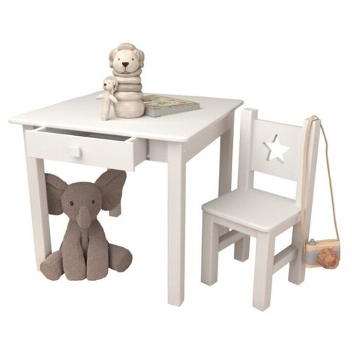 фото Детский стол и стул star (комплект) с ящиком simba письменный