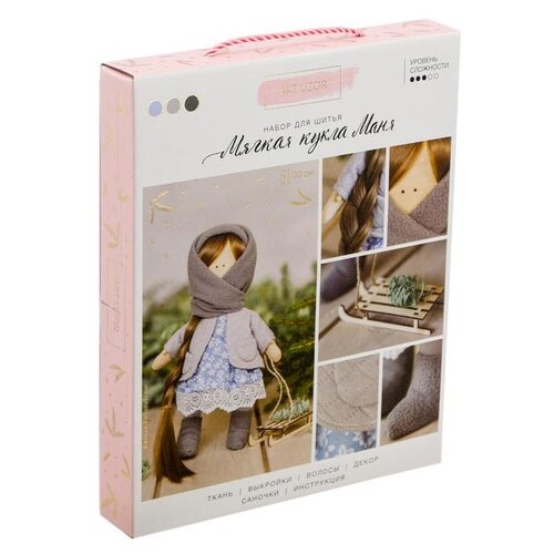 Купить Набор для шитья Арт Узор интерьерная кукла Маня , 18*22, 5*2, 5 см (3299323)