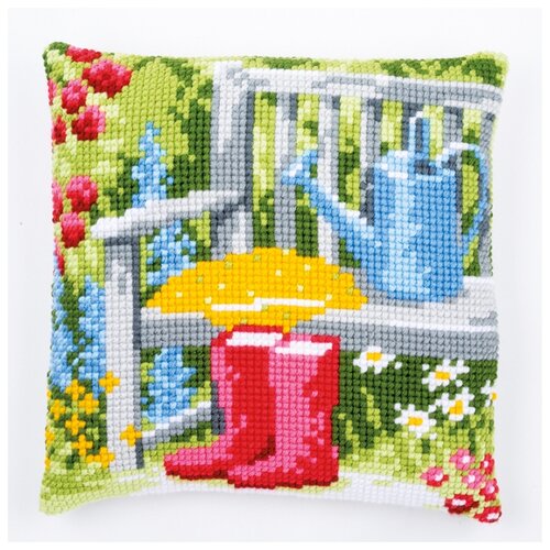 фото Набор для вышивания подушки мой прекрасный сад vervaco pn-0162218