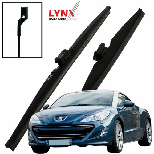 Дворники Peugeot RCZ / Пежо РСЗ 2010 2011 2012 2013 Щетки стеклоочистителя зимние LYNXauto 650мм-650мм к-т 2шт.