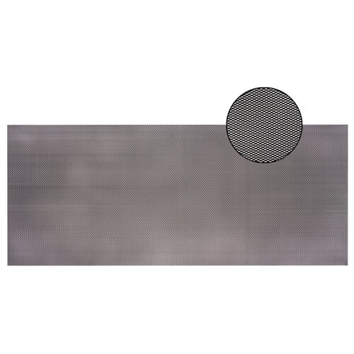 фото Облицовка радиатора (сетка декоративная) алюминий, 100 х 40 см, черная, ячейки 6мм х 3мм kraft
