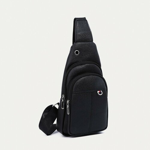 Рюкзак слинг , черный сумка слинг повседневная искусственная кожа черный