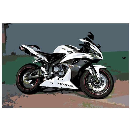 Картина по номерам Honda Cbr 600Rr, 40x60 см for honda cbr 600rr cbr600rr f5 pad triple tree top clamp upper front end decals stickers motorcycle 2007 2017 2016 2015
