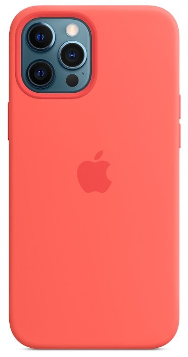 Чехол (клип-кейс) Apple для Apple iPhone 12 Pro Max Silicone Case with MagSafe розовый цитрус (MHL93