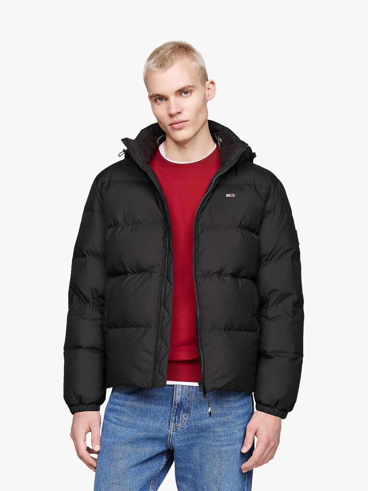 Пуховик Tommy Jeans, размер S, чёрный