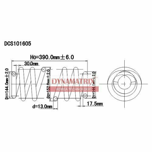 Пружина передней подвески Dynamatrix-Korea DCS101605 для BMW 5 серия E34