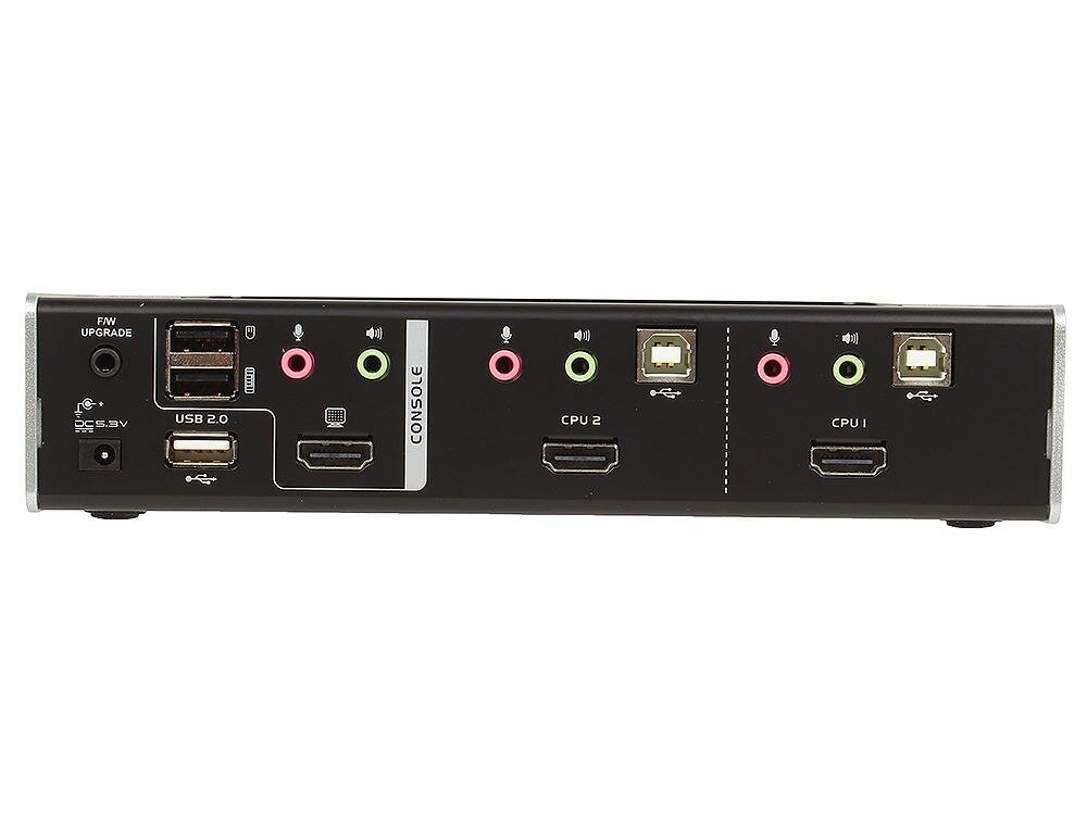 Переключатель KVM Aten KVM+Audio+USB 2.0,1 user USB+HDMI => 2 cpu USB+HDMI, со шнур. USB 2х1.8м., 480i/480p/720p/1080i/1080p/1920x1200 DVI - фото №10