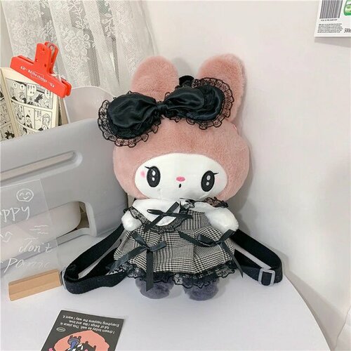 Мягкая игрушка рюкзак My Melody 40 см розовая в платье(розовые лямки) my melody melody kuromi figures anime figures collection pvc toys dolls kid gift buy and get free melody kuromi kt cat hairpin