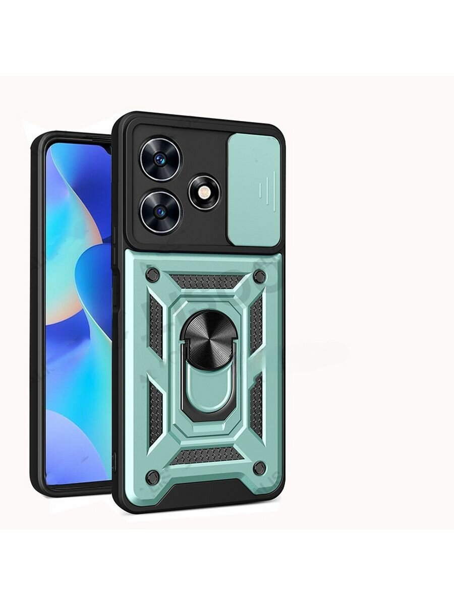 Чехол О'кейси, для Infinix Hot 30i, матовый, противоударный, зелёный