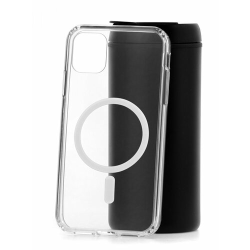 Чехол для Apple iPhone 11 Kruche Acryl MagSafe Crystal/магсейф/на Айфон/противоударный/защитный/Маг Сейф для держателя/поддержка быстрой зарядки