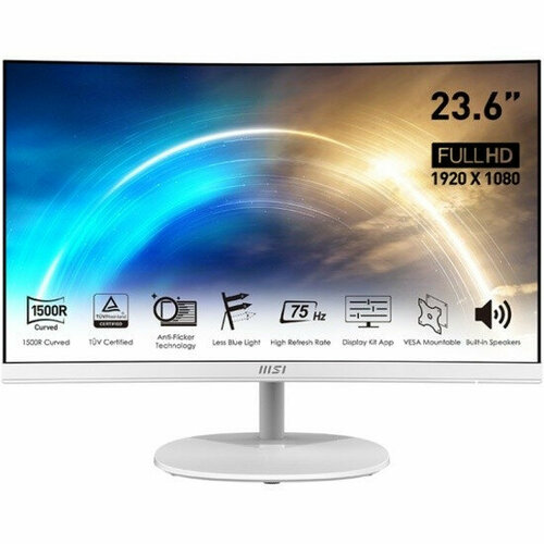 MSI PRO 236 MP241CAW белый VA Curved 1920x1080 75Hz 1ms HDMI DisplayPort 9S6-3PA9CT-022 1795500₽