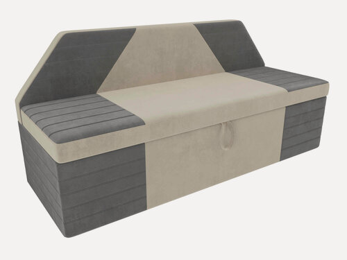 Изображение товара Artum Кухонный прямой диван Дуглас велюр бежевый серый