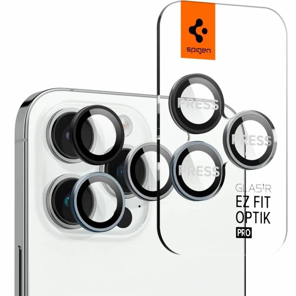 Защитное стекло для камеры SPIGEN / iPhone 16 Pro Max / Черный