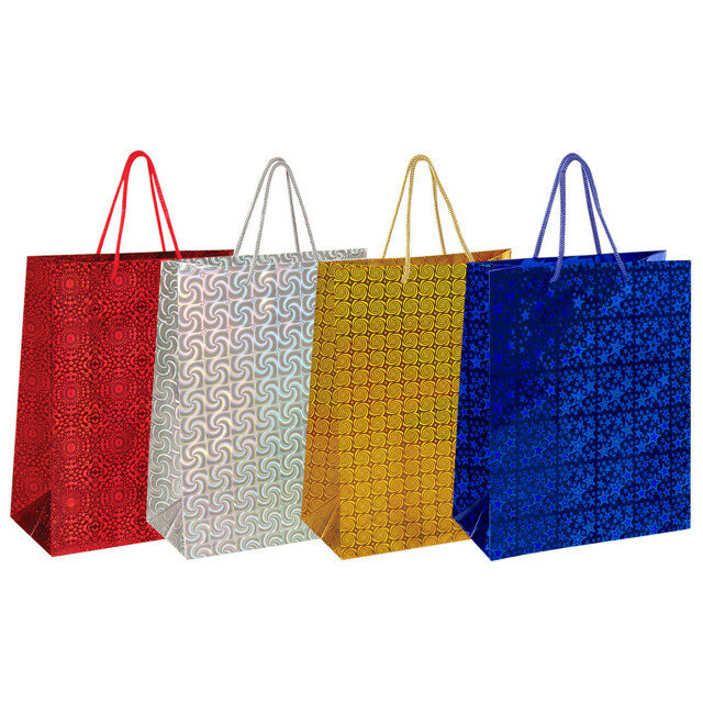 Пакет подарочный (D) золотая сказка Голография 324х26x127см в асс-те