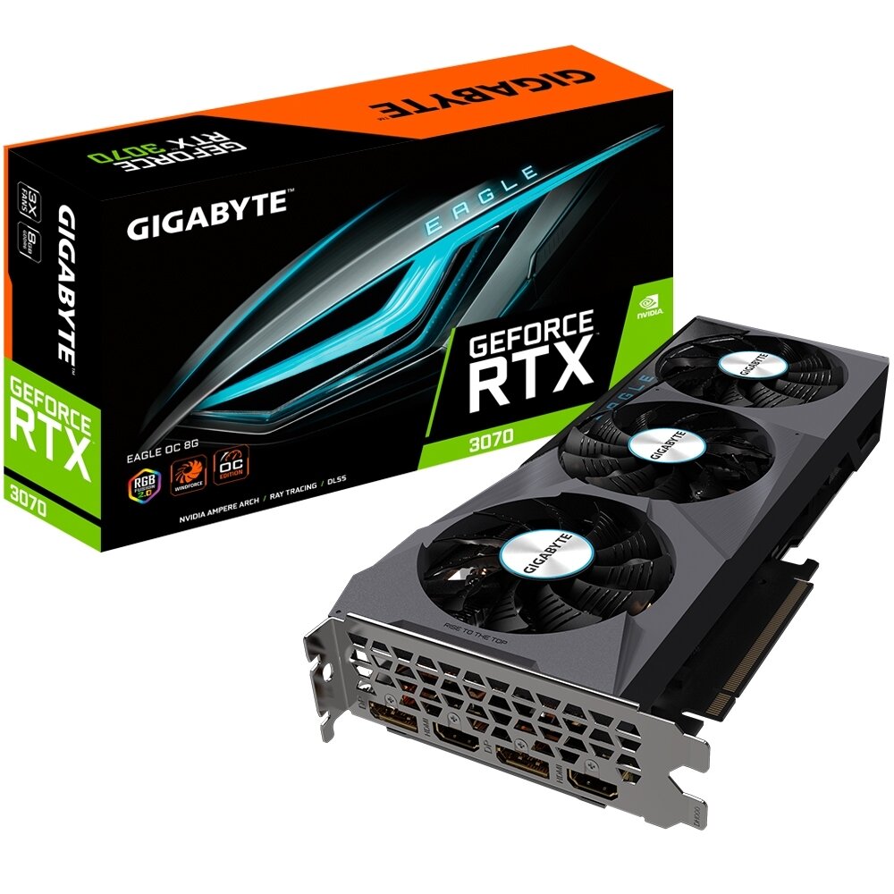 Видеокарта GIGABYTE GeForce RTX 3070 EAGLE OC (GV-N3070EAGLE OC-8GD 2.0)