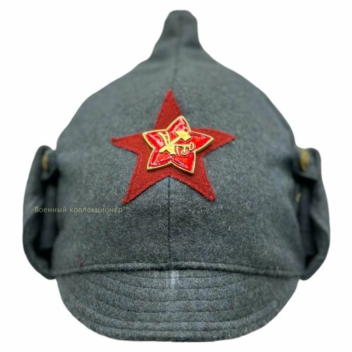 Шапка Буденовка РККА, НКВД, кокарда-звезда 