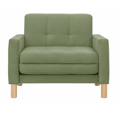 Кресло-кровать Монро, 95*80*81, спальное 75*194, велюр оливковый, Велутто 69