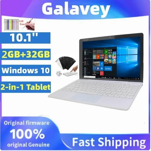 Планшет Glavey 101 232ГБ Wi-Fi Windows Tablet With Keyboard 2GB 32GB Glavey 2GB 32GB Планшет 101 Wi-Fi Windows 8618₽