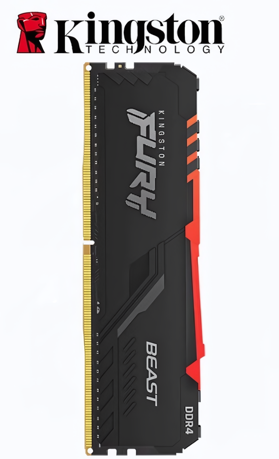 Оперативная память Kingston, 1 модуль, 16 ГБ, DDR 4, 3200 МГц, CL 16, RGB подсветка