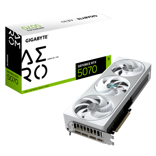 Видеокарта Gigabyte RTX5070 AERO OC 12GB GDDR7 192bit 3xDP HDMI 3FAN RTL 10970400₽