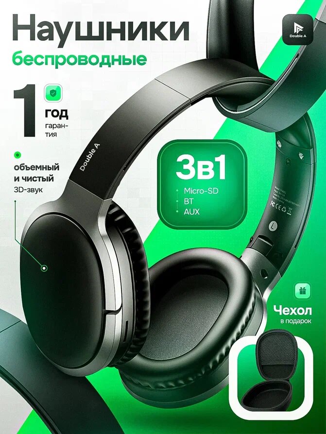 Беспроводные наушники накладные полноразмерные большие YN Series с микрофоном и шумоподавлением для телефона и ПК